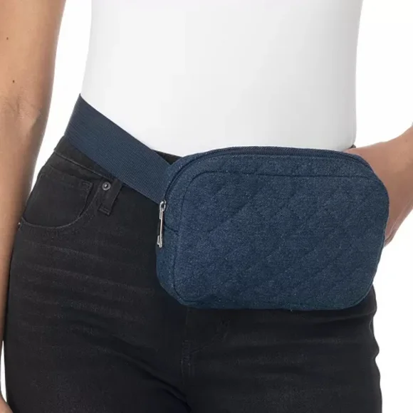 🆕Quilted Denim Belt Bag Size L/XL